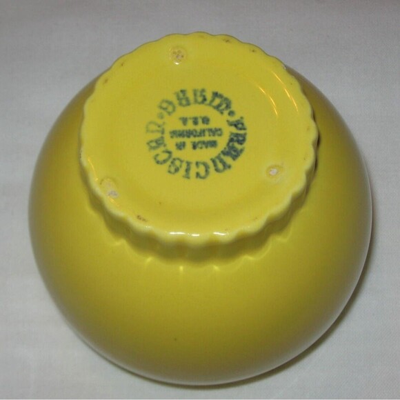 Franciscan Ware 1941-1942 Yellow Toastmaster Junior Toast Jam Container Jar Cup - Picture 2 of 4